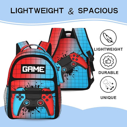 Gamepad Backpack Daily Backpack Large Capacity Universal Waterproof Gaming Laptop Backpack With Adjustable Straps Lightweight Breathable Travel Camping Backpack15 X11