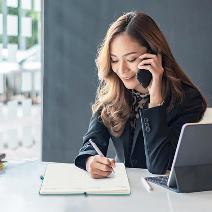 Lined Journal Notebook for Women Men A5 Hardcover Leather Journals College Ruled Notebooks 300 Pages 5.7 x 8.3 Inches Turquoise