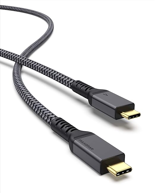 Maxonar [6Ft] Thunderbolt 4 Cable, Support 40Gbps Data Sync/100W Charging and 8K/5K@60Hz for Thunderbolt 4/3, USB4, and USB-C Devices
