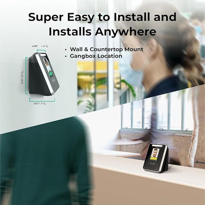 ANVIZ Time Clocks for Employees Small Business - FacePass 7 Pro Biometric Clock in and Out Machine - Face + RFID + Pin Punching in one, Support Door Access, with Professional Cloud Software