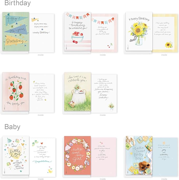 American Greetings 60-Count All Occasion Greeting Card Assortment with Storage Box, Dividers, Envelopes and Seals (Kathy Davis Designs)