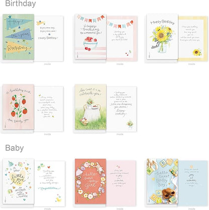 American Greetings 60-Count All Occasion Greeting Card Assortment with Storage Box, Dividers, Envelopes and Seals (Kathy Davis Designs)