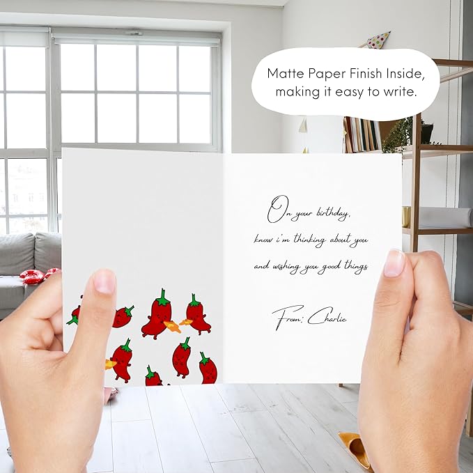 ALY LOU Hot Sauce Anniversary Card, Sriracha Hot Sauce for Her Him/Husband Boyfriend/Girlfriend Wife/Sarcastic Funny Birthday Greeting Card (You're sooo hot!)