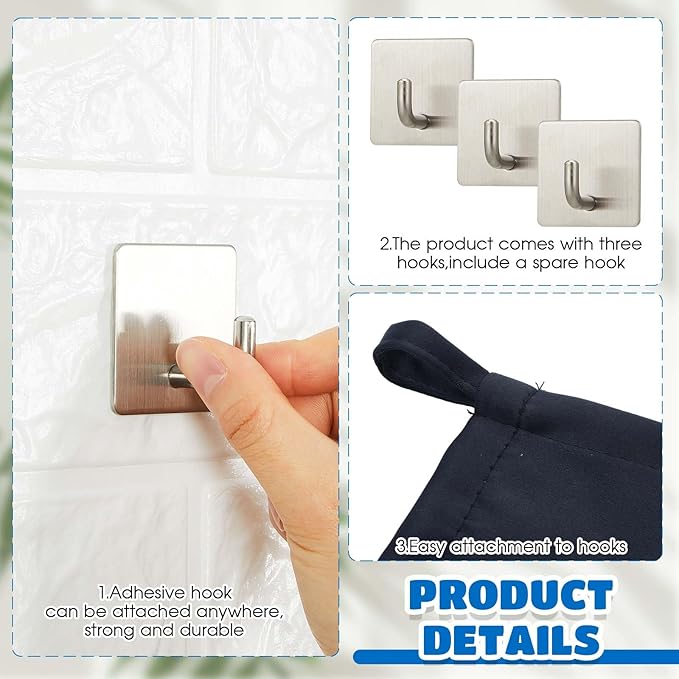 Pinkunn 40 x 48 Inch Office Cubicle Curtain with Stainless Steel Self Adhesive Hook Portable Privacy Door Partition Room Dividers Room Divider Office Divider for Office Cubicle (Black)