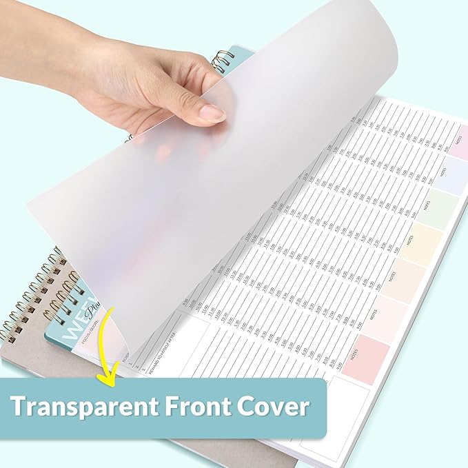 SUNEE Weekly To Do List Notepad - Last for 2 Years, 52 Undated Sheets, 8.5"×11", Spiral Weekly Desk Planner Pad for Adults and Kids, School, Home & Office - Colorful