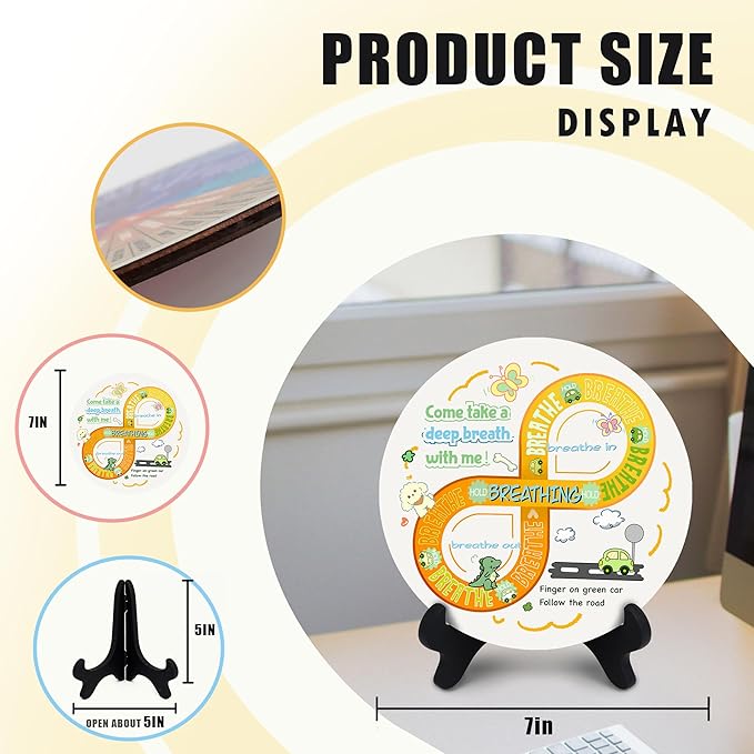 Feelings Wheel, Double-Sided Emotion Wheel with Stand, Counseling Office Must Have, Feelings Wheel Suitable for Therapy Office Decor School Counseling Office Must Have (8Z2, 2)