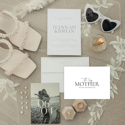 LADY&HOME Set of 2 Wedding Day Cards to Father and Mother,To My Father and Mother on My Wedding Day Card (A1:Father & Mother)