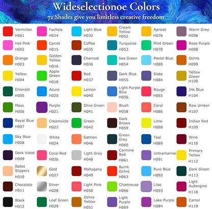 iBayam 72 Colors Colored Pencils for Adults Relaxation Coloring Books, Back to School Supplies for Kids, Drawing Sketching Doodling Pencils, Stationery Kids Art Kits for Preppy School Classroom Gift