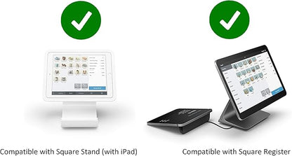 POS Hardware Bundle for Square - Cash Drawer, Mounting Brackets, Thermal Receipt Printer, Barcode Scanner [Compatible with Square Stand and Square Register]