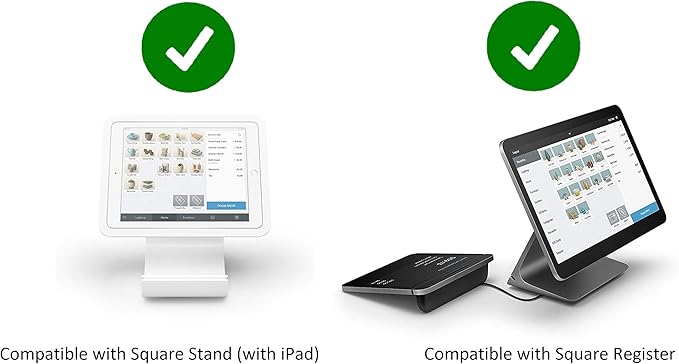 POS Hardware Bundle for Square - Cash Drawer and Thermal Receipt Printer,[Compatible with Square Stand and Square Register]