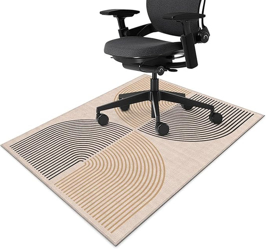 Office Chair Mat for Hardwood Floor Minimalist Art 48"x60" Computer Gaming Chair Mat Anti-Slip Office Rugs Floor Protector for Rolling Chairs Under Desk Rug for Home Office