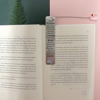 Grandma Bookmarks Christmas Gift Bookmark Nana Birthday Present I Love You Happy Retirement Appreciate Love Quotes Engraved Keepsakes Grandmother Mothers Day Gifts Ideas from Grandson Granddaughter
