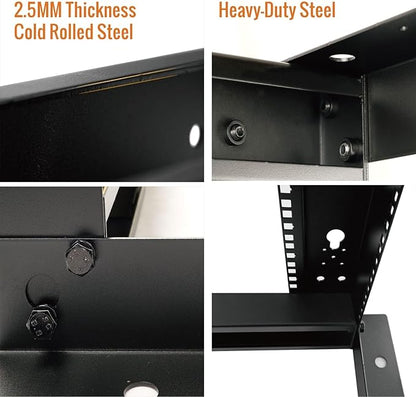45U Open Frame Server Rack,4-Post Adjustable Depth 23.6 inch-39.3 inch Frame Rack,Professional It Rack for 19 inch Computer/AV/Data/IT Equipment,Square Hole