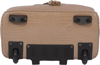 JKM and Company Alligator Compatible With Computer iPad, Laptop Tablet Rolling Tote Bag Briefcase Carryall Bag