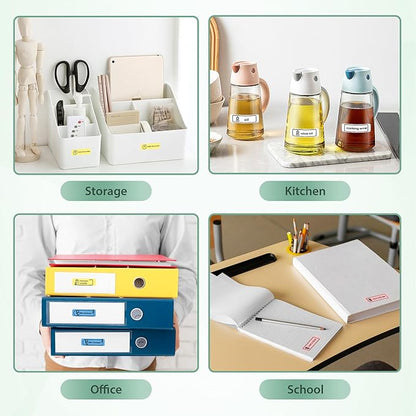 P21 Label Maker Machine with Tape, Bluetooth Label Printer Thermal Mini Label Makers with Built-in Cutter and Multiple Templates, Portable Printers for School, Office, Home Use (Green)