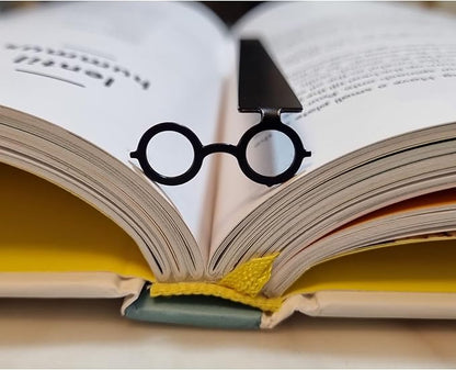 Glasses Bookmark Wizard Metal Bookmark Witch Magic Beautiful Bookmark for Girls, Boys, Kids, Book Club Gift for Teacher Gift Gifts Bookish Gifts for Book Lovers (Glasses)