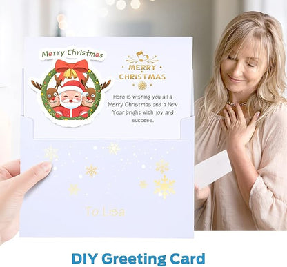 Ohuhu Blank White Cards and Envelopes 100 Pack, 4.25 x 5.5 Heavyweight Folded Cards and A2 Envelopes for DIY Greeting Card, Wedding, Birthday, Invitations, Thank You Cards & All Occasion