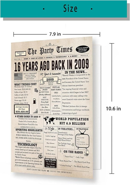 Cool Gifts for 16 Year Old Girls Boys, Humor 16th Birthday Gifts Ideas for Girls Boys, Sweet 16th Birthday Card for Her Him, Happy 16 Birthday Decorations for Daughter Son