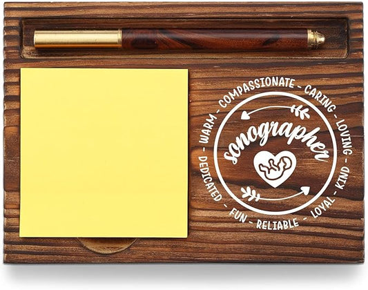 Sonographer Gift Sticky Note Holder, Thank You Gifts for Ultrasound Tech Sonography, Ultrasound Tech Appreciation Gifts, Ultrasound Sonographer Self-Stick Note Pad Holders Desk Organizer TZP30