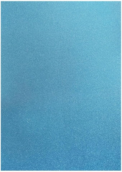 Baisunt 20 Sheets Sky Blue Glitter Cardstock Paper for DIY Art Project, Scrapbook, Birthday Wedding Party Decoration 250GSM(8x12 In, Non Adhesive)