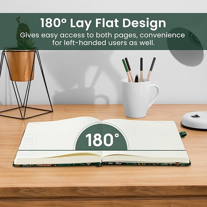 Bullet Dotted Journal Notebook for Women & Men, Hardcover Leather Journal for Writing, A5 Bullet Journaling Notebook for Work & Sketching, Perfect for Office School Home Supplies, 160 Pages, Butterfly