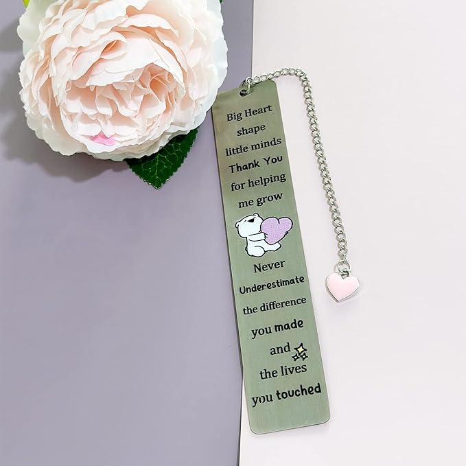 Favourite Teacher Bookmarks Teachers Day Appreciate Gift Men Bookmarker Graduation Thank You Keepsake Birthday Present Retirement Christmas Thanksgiving Book Accessory Teaching is A Work of Heart