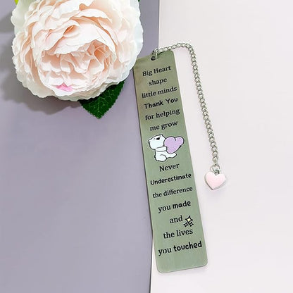 Favourite Teacher Bookmarks Teachers Day Appreciate Gift Men Bookmarker Graduation Thank You Keepsake Birthday Present Retirement Christmas Thanksgiving Book Accessory Teaching is A Work of Heart