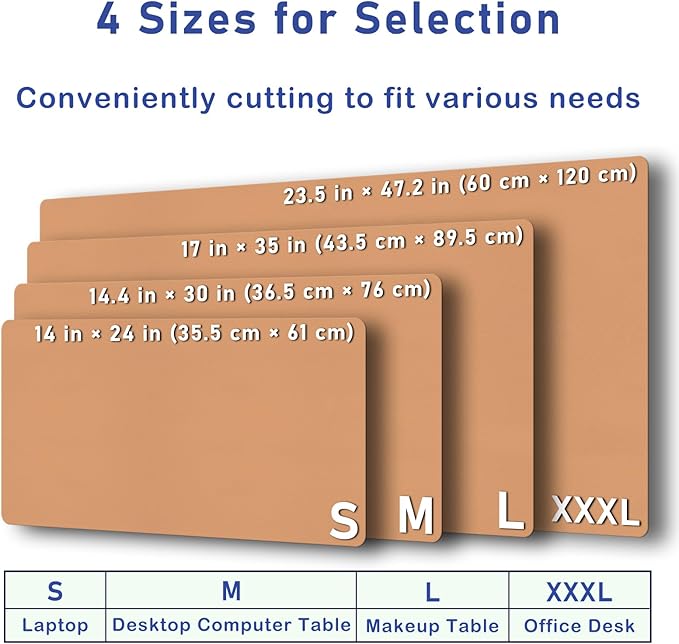 Boutilon Leather Desk Pad 30" x14",Non-Slip Mouse Pad,Office Desk Mat,Waterprooft PU Leather Desk Blotter,Desk Pad Protector,Desk Writing Pad for Home Office Decor (M-Orange Pink)