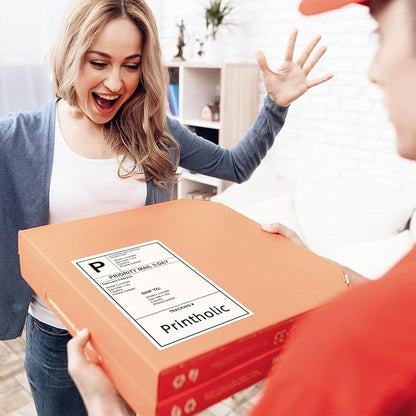 200 Half Sheet Self Adhesive Shipping Labels 8.5" x 5.5" Address Labels for Laser & Inkjet Printers - 100 Sheets, 2 Half Sheet Labels Per Page