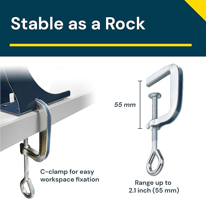 EXCELL Multi Roll Tape Dispenser Holder with Cutter: Durable Metal Construction, Cutting Angle Range, Anti-Rust Blade. Adjustable Tension for Perfect Tape Application. (2 Inch)