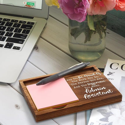 Administrative Assistant Appreciation Gifts, Thank You Gifts for Administrative Assistant, Admin Assistant Gifts for Women, Men, Administration Gifts Self-Stick Note Pad Holders ZSS9