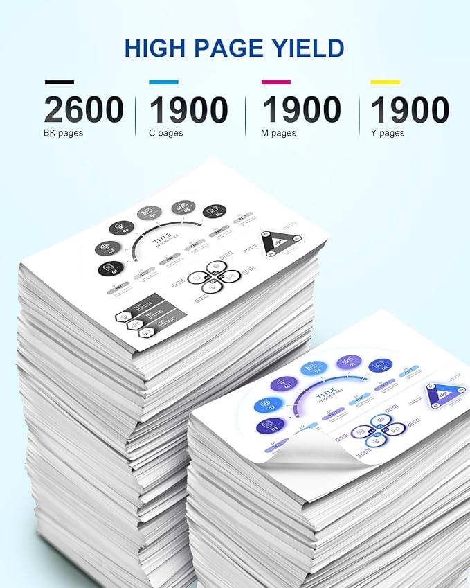 802XL Ink Cartridges Remanufactured for Epson 802XL Ink Cartridges Combo Pack for Epson 802 T802 Ink Cartridges Works with Epson Workforce Pro WF-4740 WF-4730 WF-4734 WF-4720 Printers BCMY 4 Pack