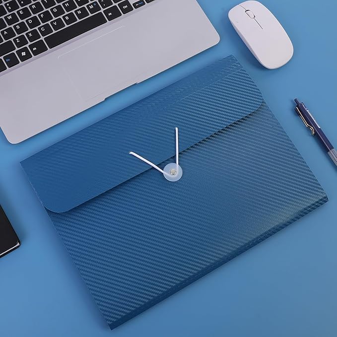 SKYDUE Accordion File Organizer, Expanding File Folder with 7 Pockets, Portable Receipt Paper Documents Organizer, Letter Size Filing Folder School Office Supplies Dark Blue Darkblue