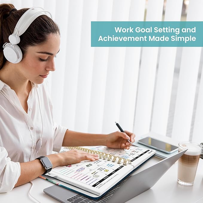 2026 Planner, Weekly and Monthly Planner for Women, January 2026 to December 2026, Pretty Hardcover 2026 Calendar Planner Book with Tabs, Inner Pocket, Spiral Bound, Perfect Office Home School Supplies - 8.5" x 11", Painted Horizon