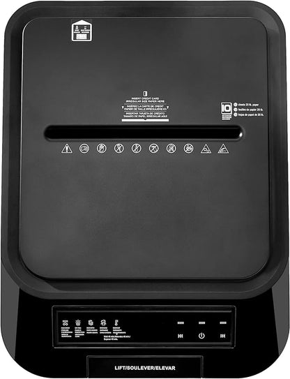 Amazon Basics 200-Sheet Auto Feed Crosscut Paper Shredder with Pullout Basket, Black