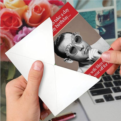 NobleWorks - Funny Birthday Greeting Card with 5 x 7 Inch Envelope (1 Card) Bday Day Off C8220BDG