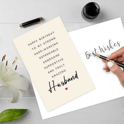 Sweet Birthday Gift for Husband - Romantic & Thank You Card