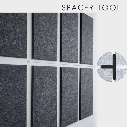 Large Cork Board for Office - Pack of 24 - Black Felt Board Alternative - Felt Bulletin Board Tiles for Office Wall Decor, Push pin Board Wall Organizer for Office (Charcoal Gray)