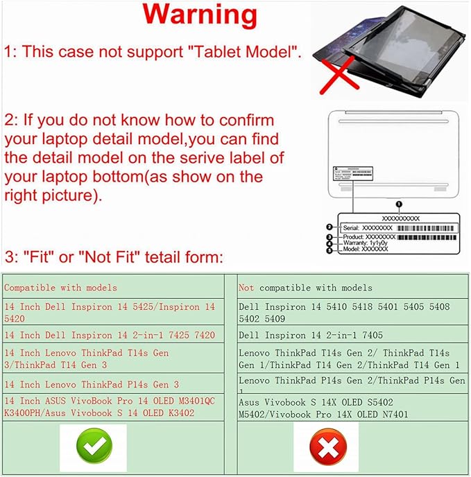 Alapmk Protective Case for 14" Dell Inspiron 14 5425 5420 5430/Inspiron 14 2-in-1 7425 7420/Inspiron 14 Plus 7420 & Asus Vivobook S 14 OLED K3402/M3402[Not fit Inspiron 14 5410 5418],Love Tree