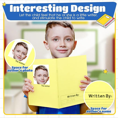 Henoyso 6 Pcs Primary Composition Notebook K-2 9 3/4 x 7 1/2 Inch Primary Journal Blank Writing Book for Kid to Write Draw and Journal 60 Page Notebook Back to School Supplies (Pastel Color)