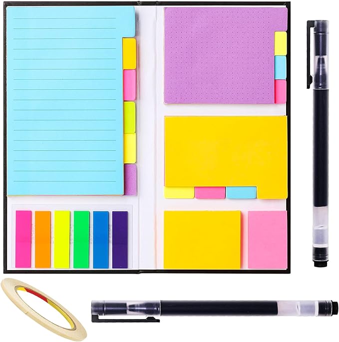 Sticky Notes Set, Sticky Notes Tabs, 710 Pack, Divider Sticky Notes, School Supplies, Office Supplies, Planner Sticky Notes, Sticky Note Dividers Tabs, Book Notes, Back to School Supplies (410pcs)