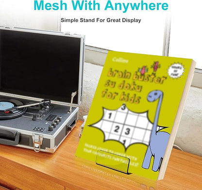 Boloyo Acylic Upright Display Stand, 10PC 6 Inch Clear Display Holder Easel Base Picture Frame for Home Office School Store to Display Book, Vinyl Record, Album, LP Cover, Artworks, CDs