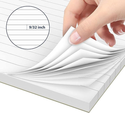8 Pack Note Pads 4x6 Inch Paper of White Small Notepads for Work Study Lined Memo Pads Mini Pocket Notepad 4'' x 6'' Narrow Ruled Small Notebook Pads of Paper Refills for Office School Home Supplies
