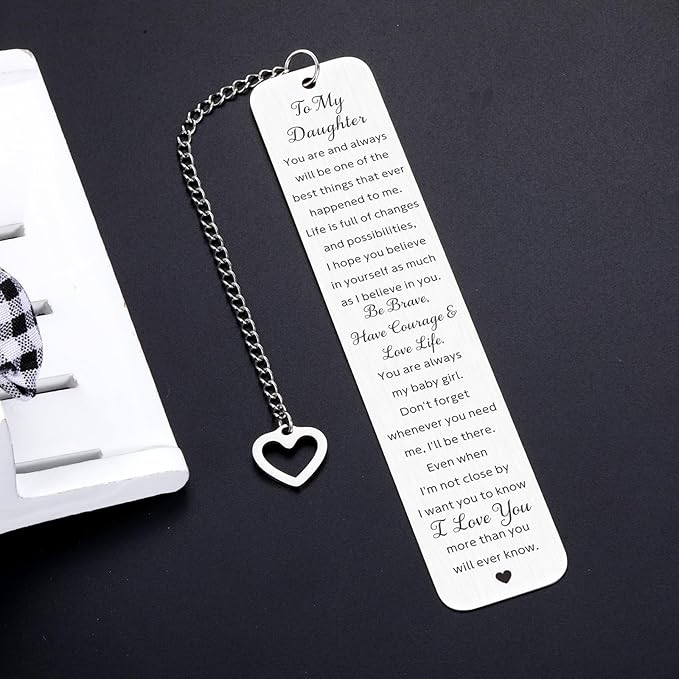 16th 18th 21st Birthday Gifts for Daughter from Mom Dad Christmas Stocking Stuffers for Teen Girls, Daughter Gifts from Mom Inspirational Bookmark Birthday Valentines Day Gifts for Daughter Adult