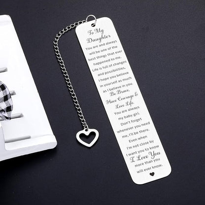 16th 18th 21st Birthday Gifts for Daughter from Mom Dad Christmas Stocking Stuffers for Teen Girls, Daughter Gifts from Mom Inspirational Bookmark Birthday Valentines Day Gifts for Daughter Adult