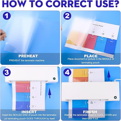 CAREGY Thermal Laminating Pouches, Holds 8.5 x 11 Inch Sheets,200 Pack Laminating Sheets, 3 Mil, 9 x 11.5 Inches Lamination Sheet Paper for Laminator, Clear, Letter Size, Office and School Supplies