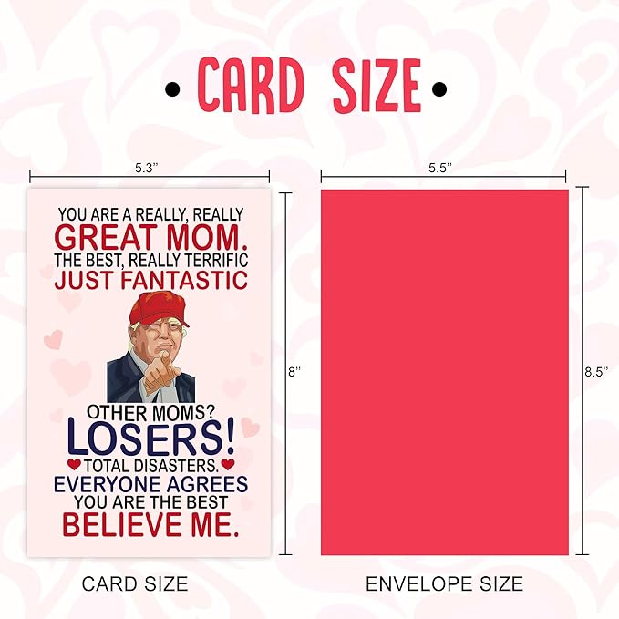 Funny Card for Mom from Daughter, Son, Kids on Mothers Day - Heartfelt Message to Mother, Perfect for Birthday, Mother's Day, Humorous Mom Greeting Cards, Premium Quality