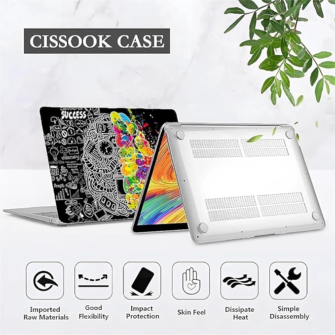 Compatible with MacBook Air 13.3 inch Case 2018-2020 Release A1932 A2179 A2337, Left Right Brain Hard Plastic Shell Cover Case