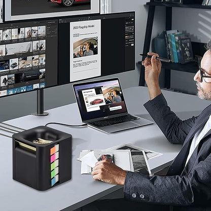 5-in-1 Note Box Refill - Self-Adhesive Notebook with Color Index Label - for consumables Filling Inside The Desktop Note Holder