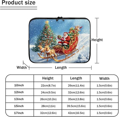 Christmas Deer Laptop Sleeve for Women 10 inch Lap Top Case Slightly Laptop Pouch with Humanize Design Computer Carrying Case Easy to Clean Laptop Accessories Reindeer Tablet Bag